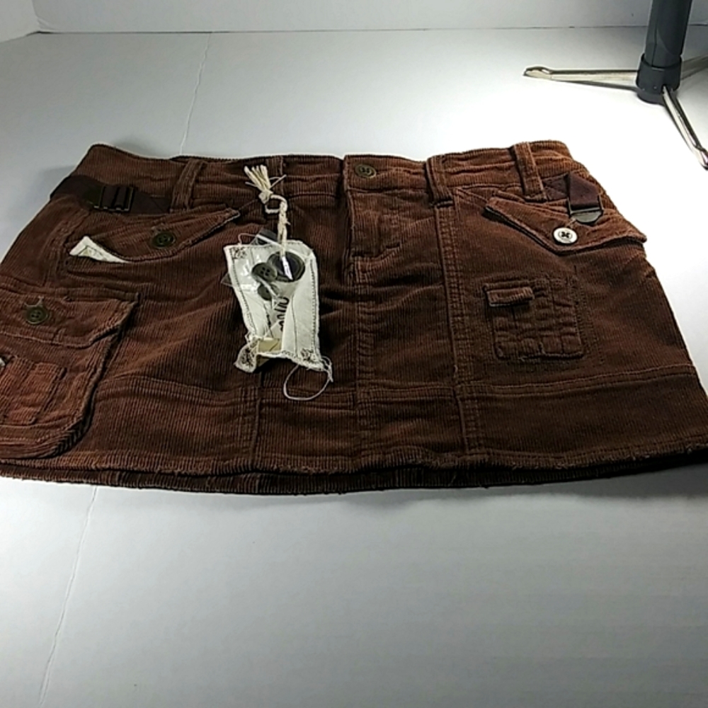 Nori Brown Corduroy Skirt.